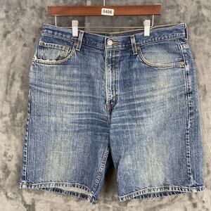 VTG Levis 550 Shorts Blue Dark Wash Denim Relaxed Fit Skate Y2K Mens Size 36